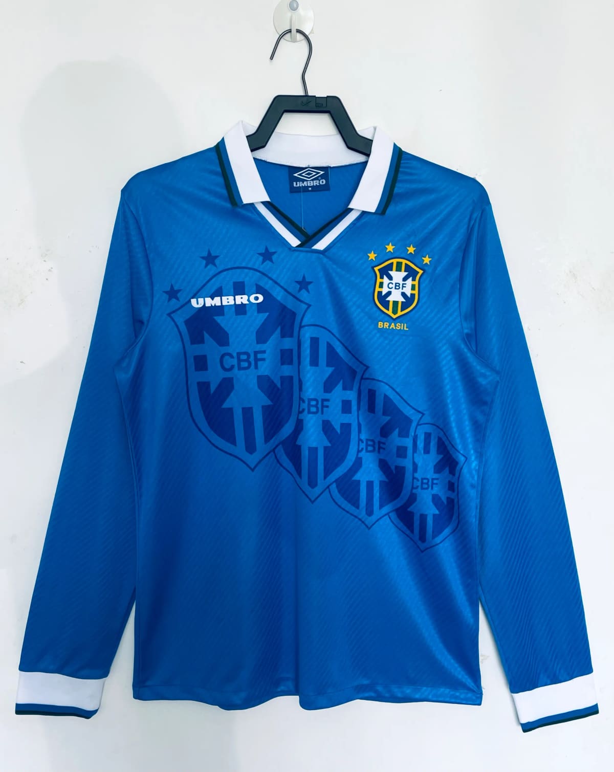 1996 Brazil Away Long-Sleeve Retro Jersey