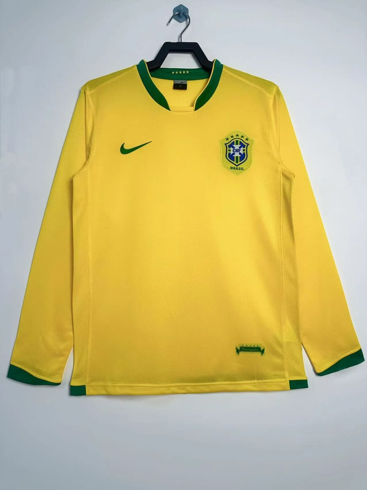 2006 Brazil Home Long Sleeve Retro Jersey