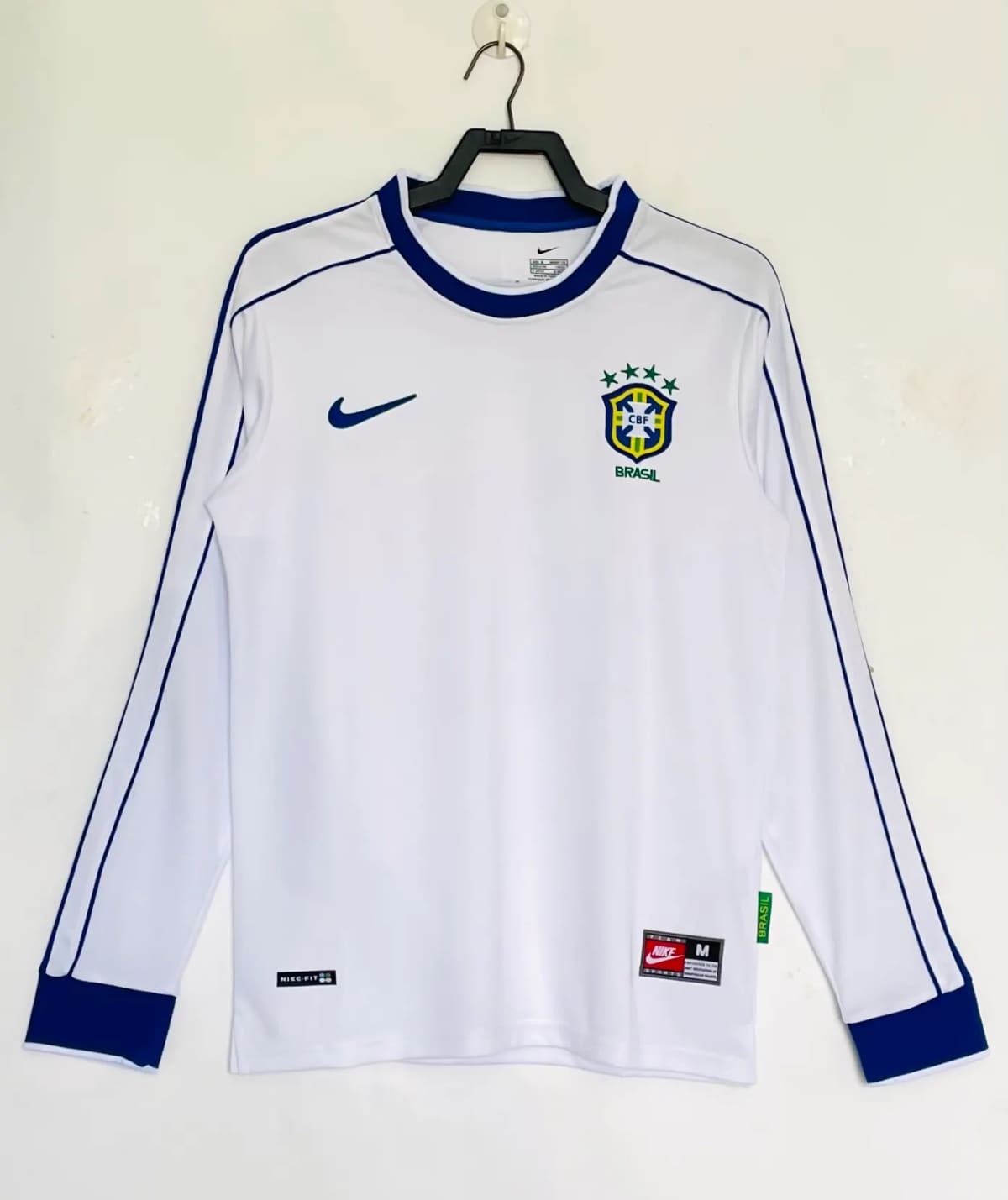 1998 Brazil Home Long Sleeve Retro Jersey