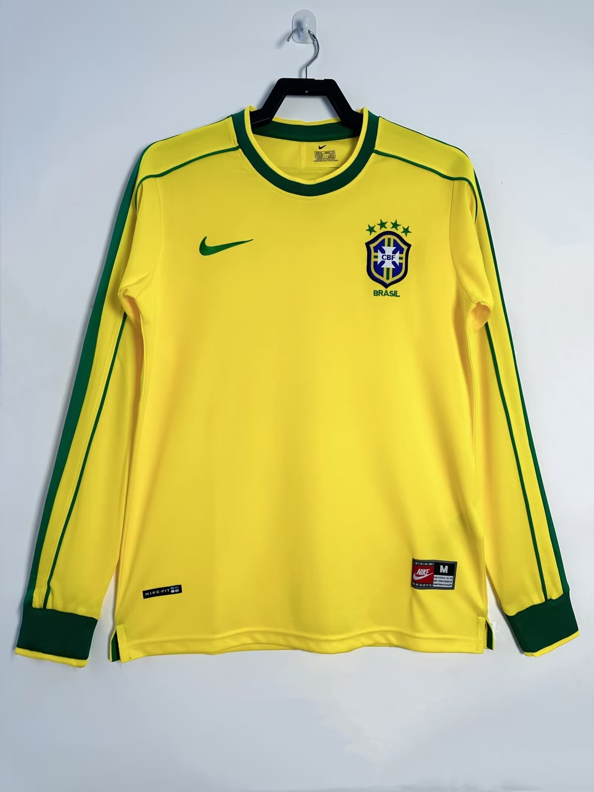 1998 Brazil Home Long Sleeve Retro Jersey