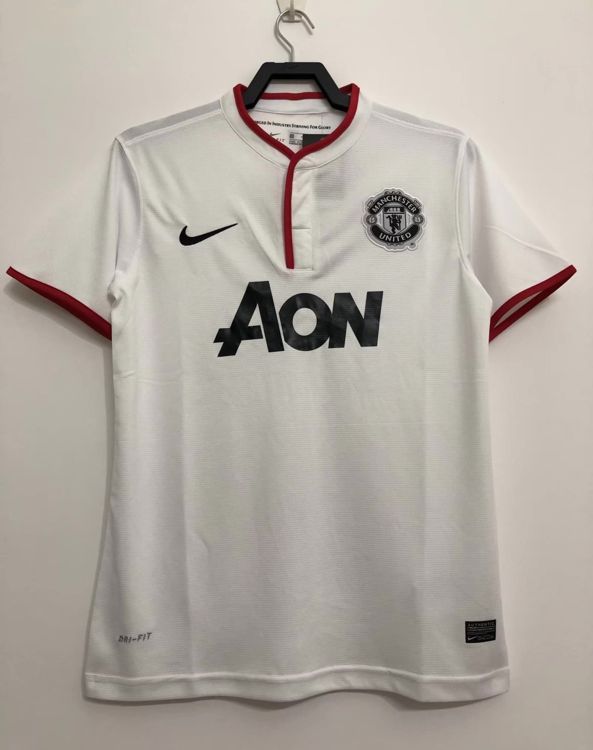2013-14 Manchester United white retro jersey