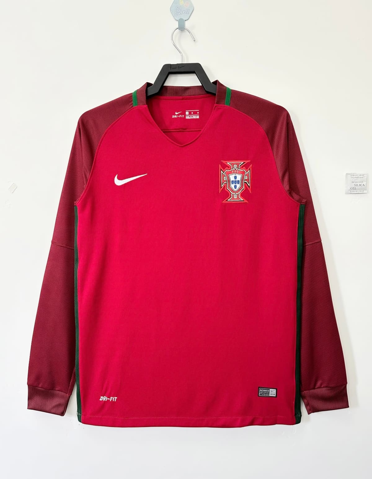 2016 Portugal Home Long Sleeve Retro Jersey