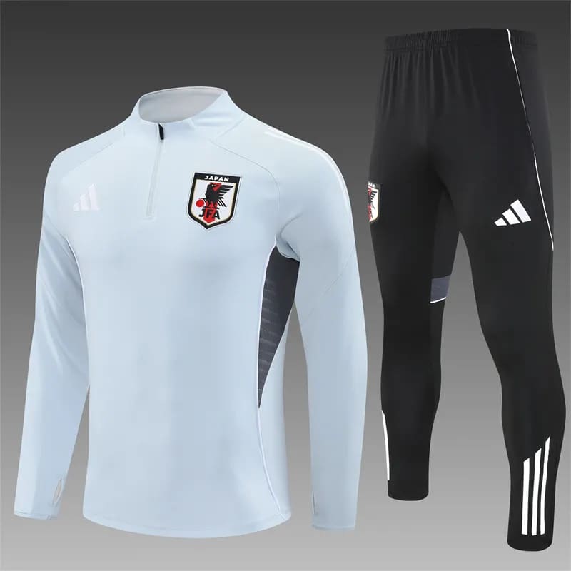 2025-26 Japan Light Grey Half-Zip Training Jersey