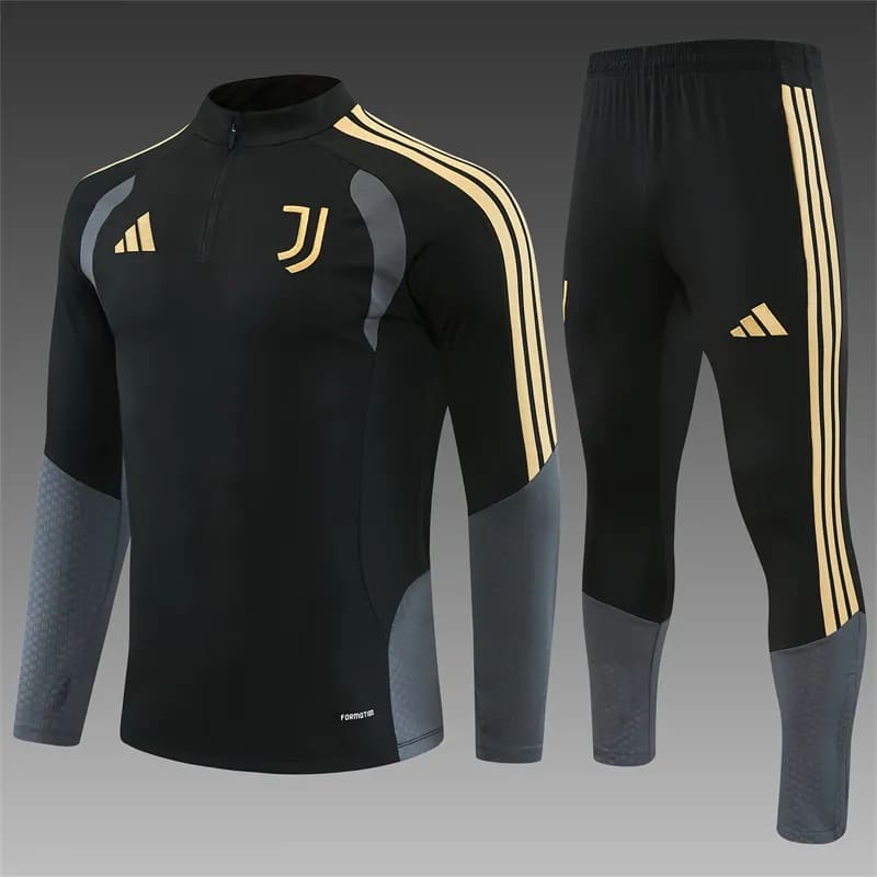 2026-27 Juventus Black Half-Zip Long-Sleeve Training Kit