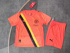 2025-26 Manchester City Orange Goalkeeper Shirt - Kids