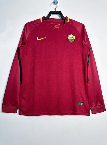 2017-18 Roma Home Long Sleeve Retro Jersey
