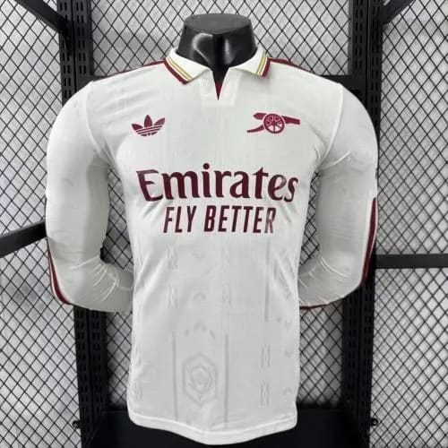 2025-26 Arsenal Away Long Sleeve Shirt - Player Edition