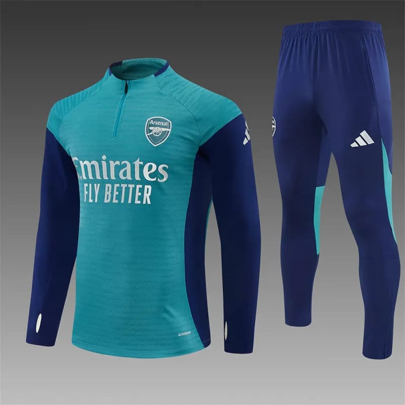 2025-26 Arsenal Green Half-Zip Training Jersey