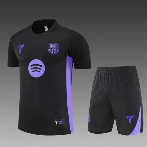 2025-26 Barcelona Black Joint Short Sleeve Training Jersey