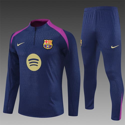 2025-26 Barcelona Royal Blue Half-Pull Training Jersey