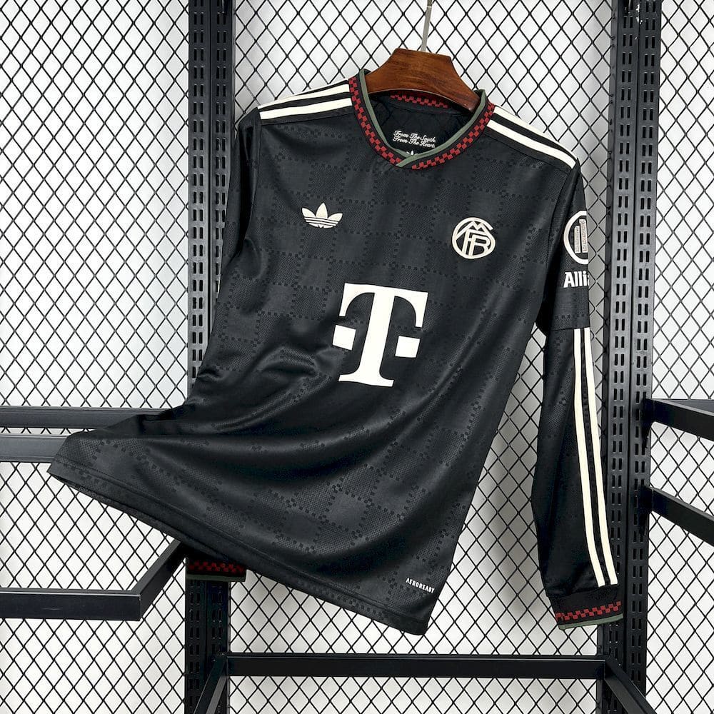 2025-26 Bayern Munich Second Away Long-Sleeve Kit - Fan Edition