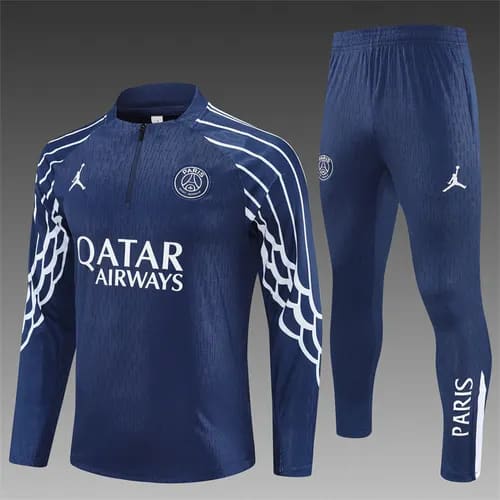 2025-26 Paris Royal Blue [Champions League Edition] Half-Drawn Training Jersey