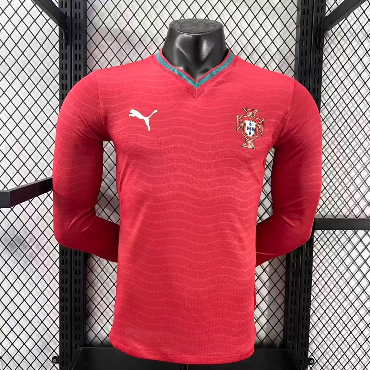 2026 Portugal Home Long-Sleeve Jersey – Player Version