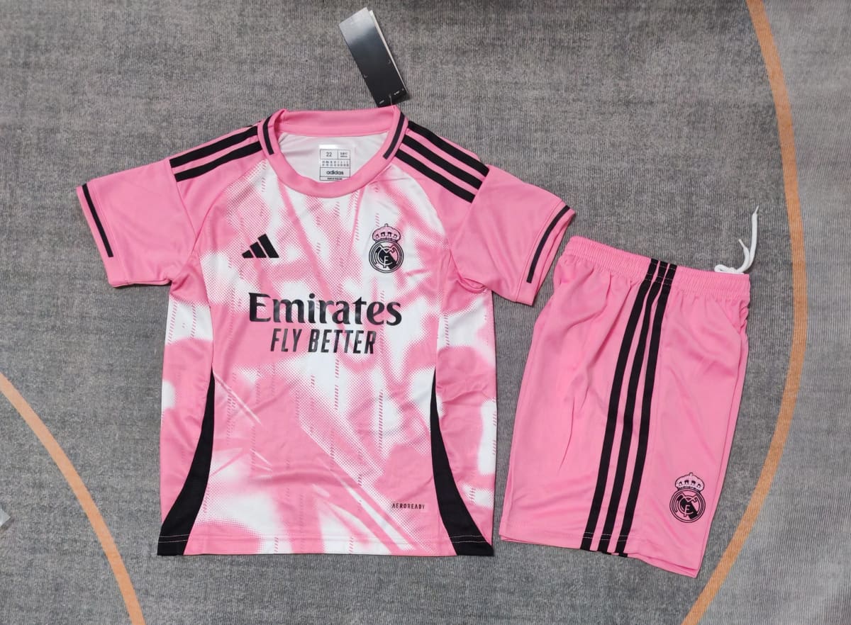2025-26 Real Madrid Pink Special Edition Jersey – Kids'