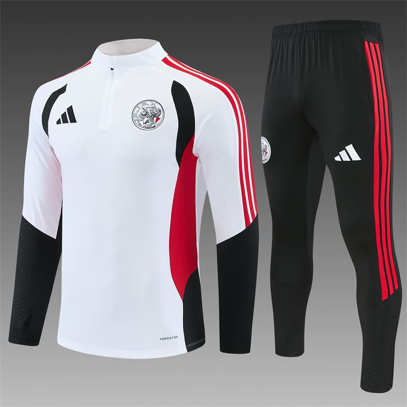 2026-27 Ajax White Half-Zip Training Jersey