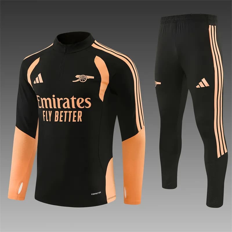 2026-27 Arsenal Black Half-Zip Training Kit