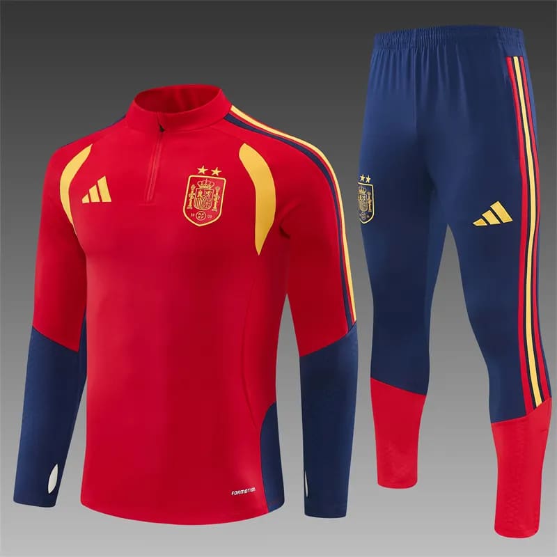 2026-27 Spain Red Half-Zip Training Jersey (Two Stars)