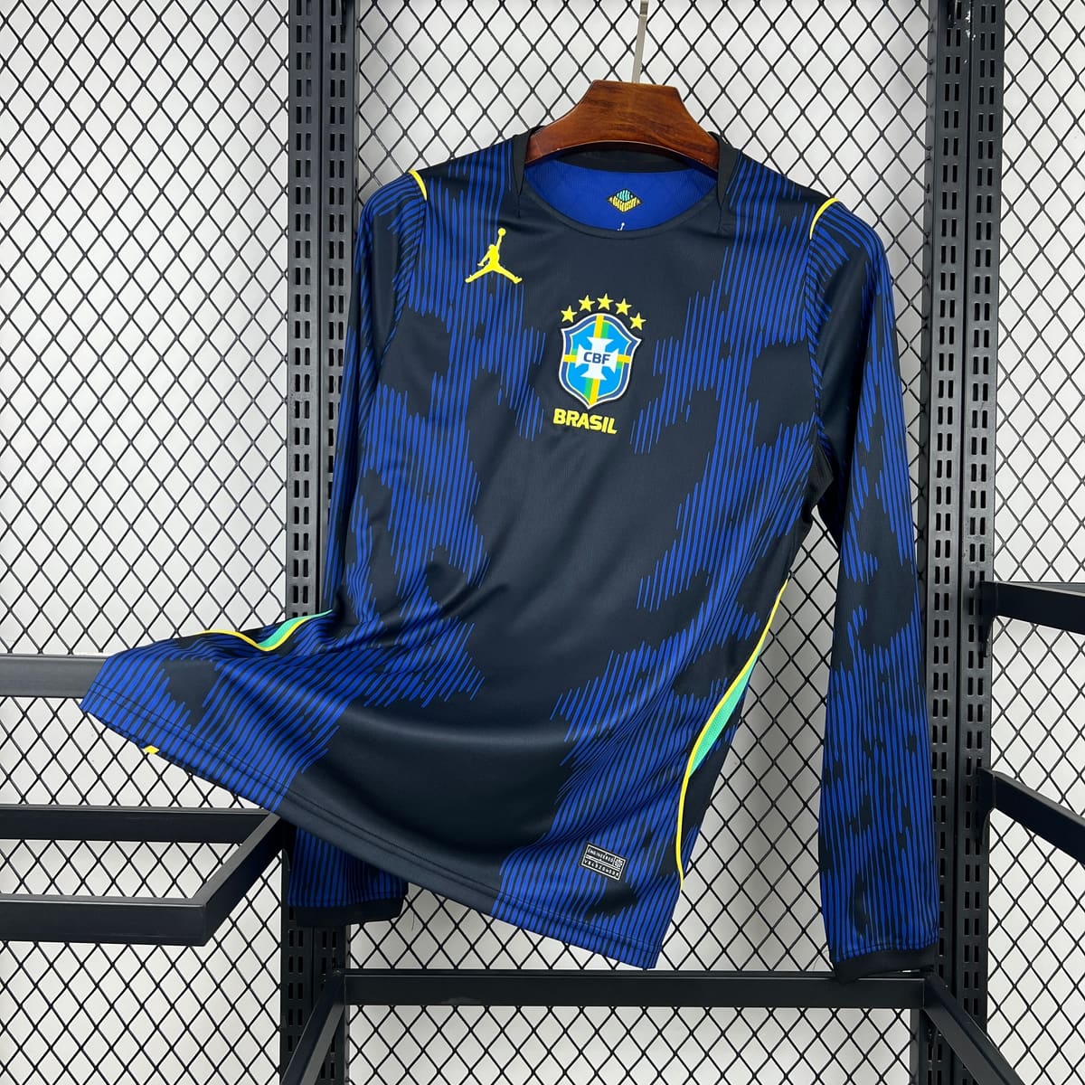 2026 Brazil Away Long-Sleeve Jersey - Fan Edition