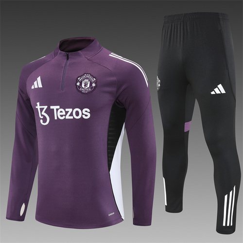 2025-26 Manchester United Purple Half-Pack Training Jersey 1