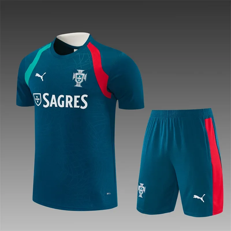 2026-27 Portugal Team Dark Green Short-Sleeve Training Jersey 1