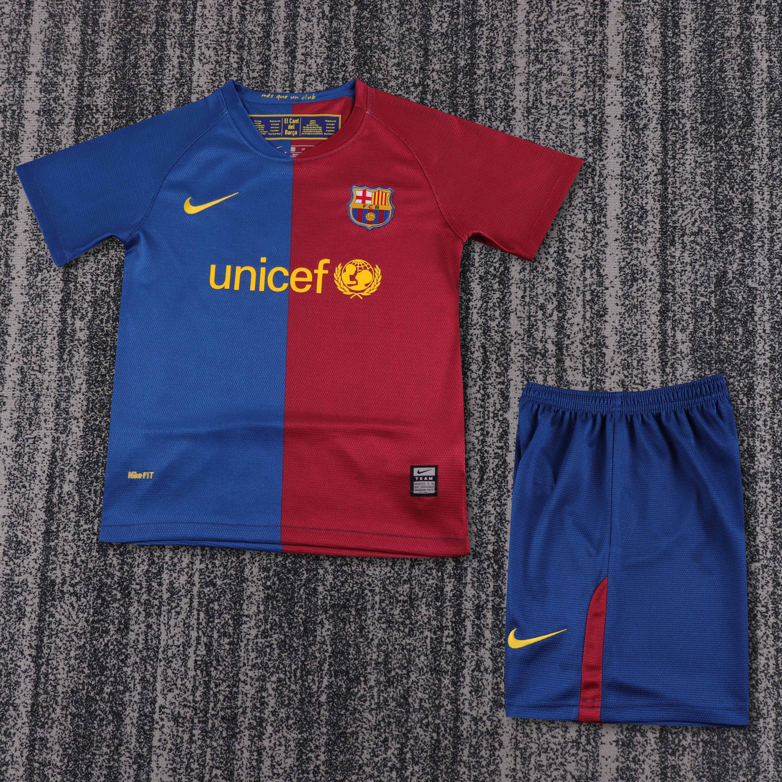 2008-09 Barcelona Home League Edition Retro Shirt - Kids Size 1