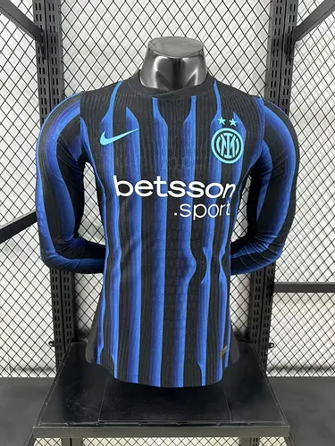 2025-26 Inter Milan Home Long-Sleeve Jersey – Player Version 1
