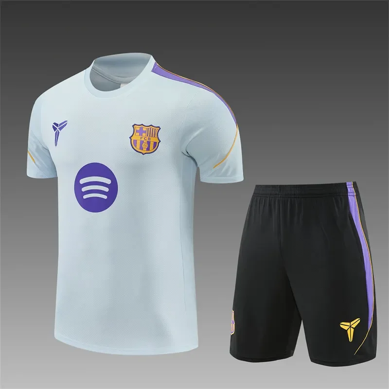 2026-27 Barcelona Light Grey Short-Sleeve Training Jersey 1