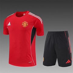 2025-26 Manchester United Red Short Sleeve Training Jersey 1