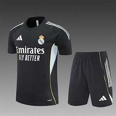 2025-26 Real Madrid Black Short Sleeve Training Jersey 1