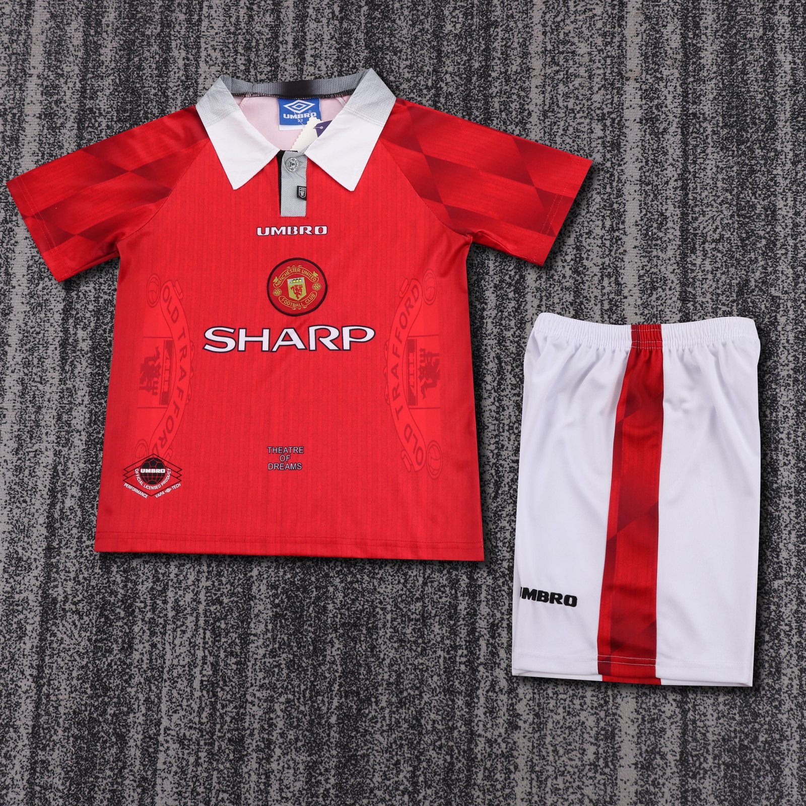1996-97 Manchester United Home Retro Jersey - Kids 1