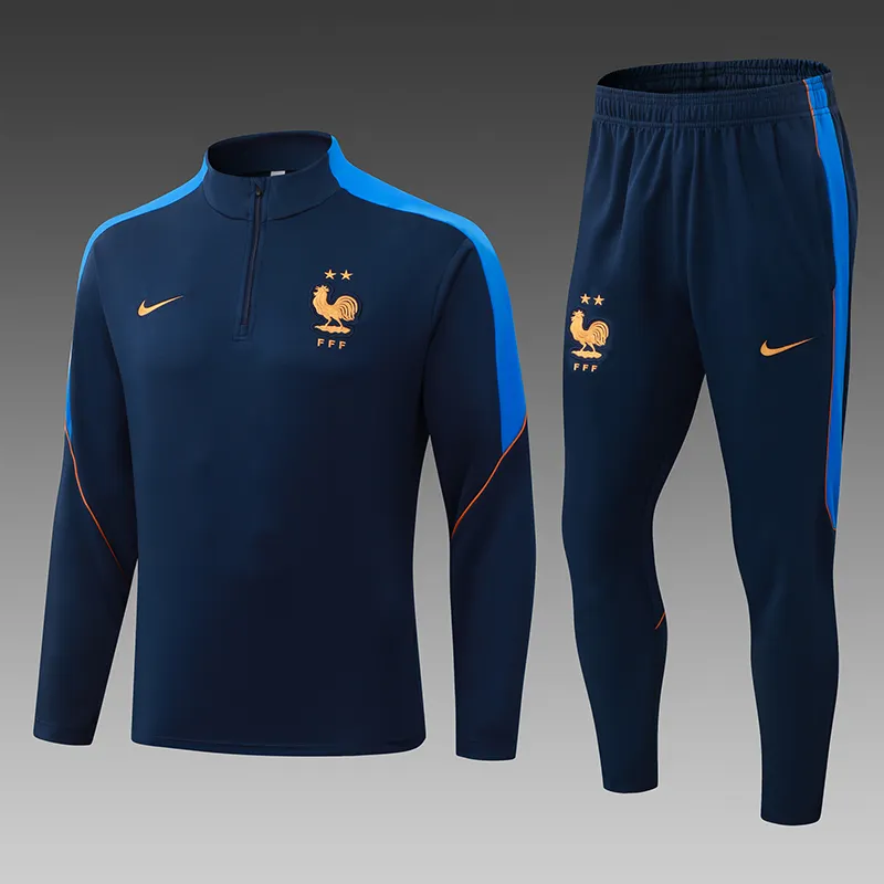 2026-27 France National Team Royal Blue Half-Zip Training Jersey