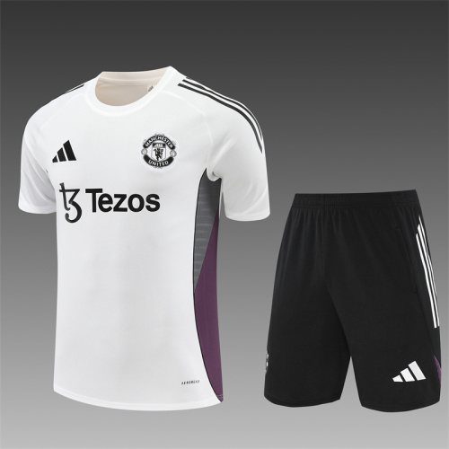 2025-26 Manchester United white short-sleeved training jersey 1
