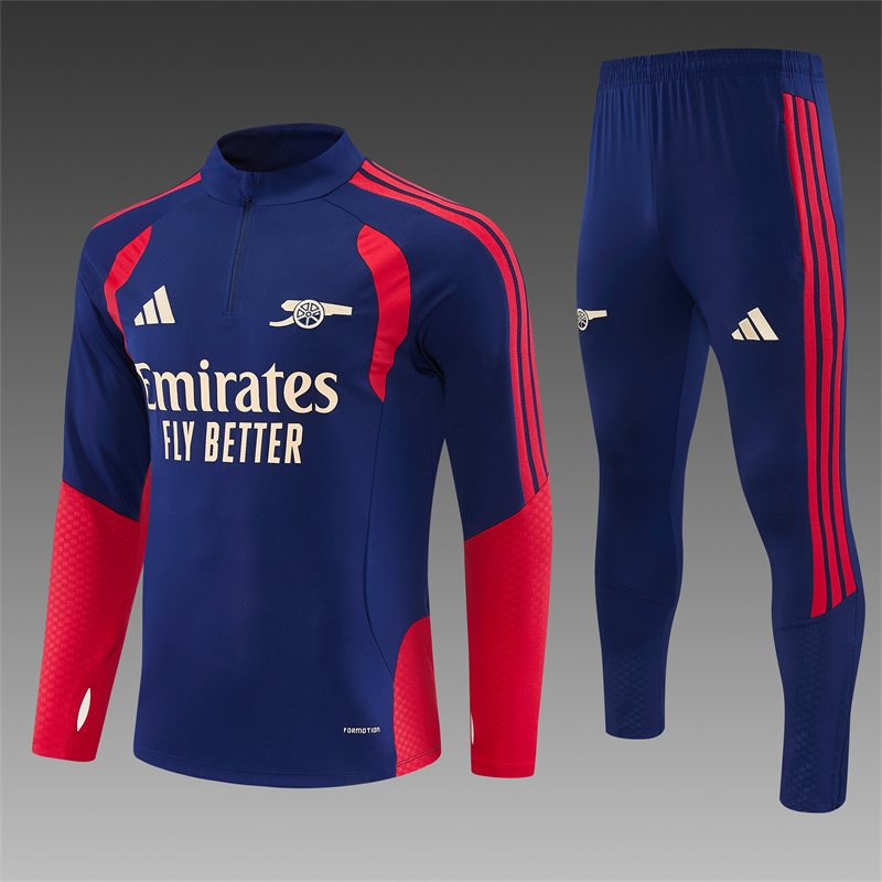 2026-27 Arsenal royal blue half-zip training kit