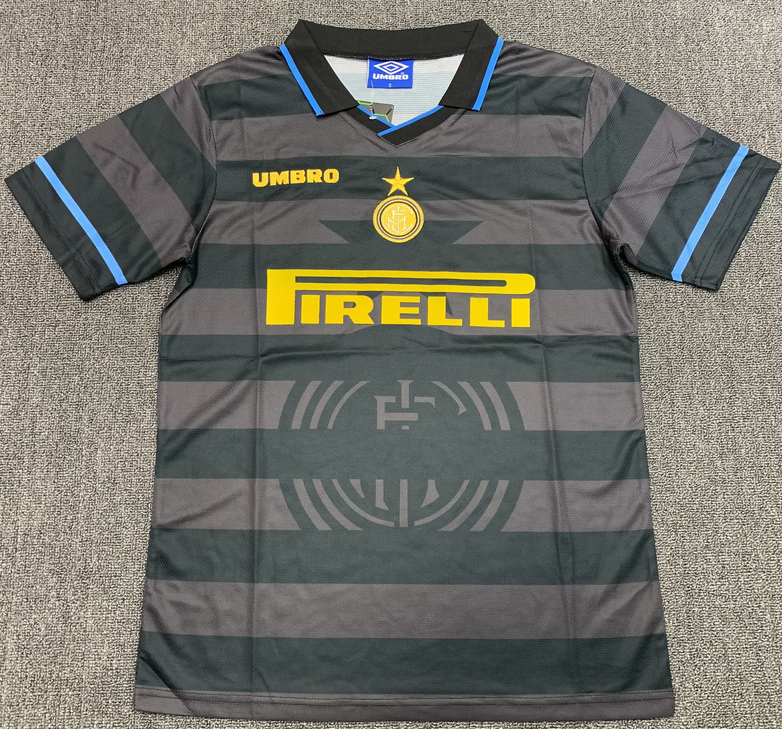 1997-98 Inter Milan second away black and grey retro jersey 1