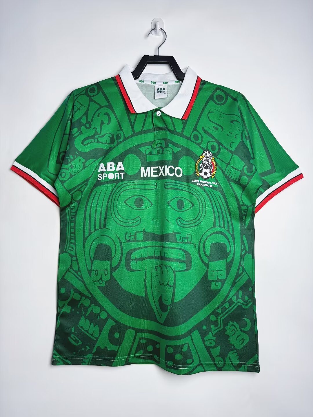 1998 Mexico Home Jacquard Retro Jersey