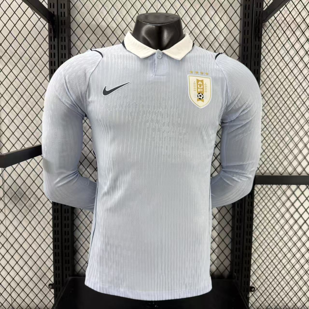 2026-27 Uruguay Home Long-Sleeve Jersey – Player Version 1