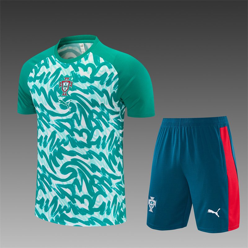 2026-27 Portugal Team Dark Green Short-Sleeve Training Jersey 1