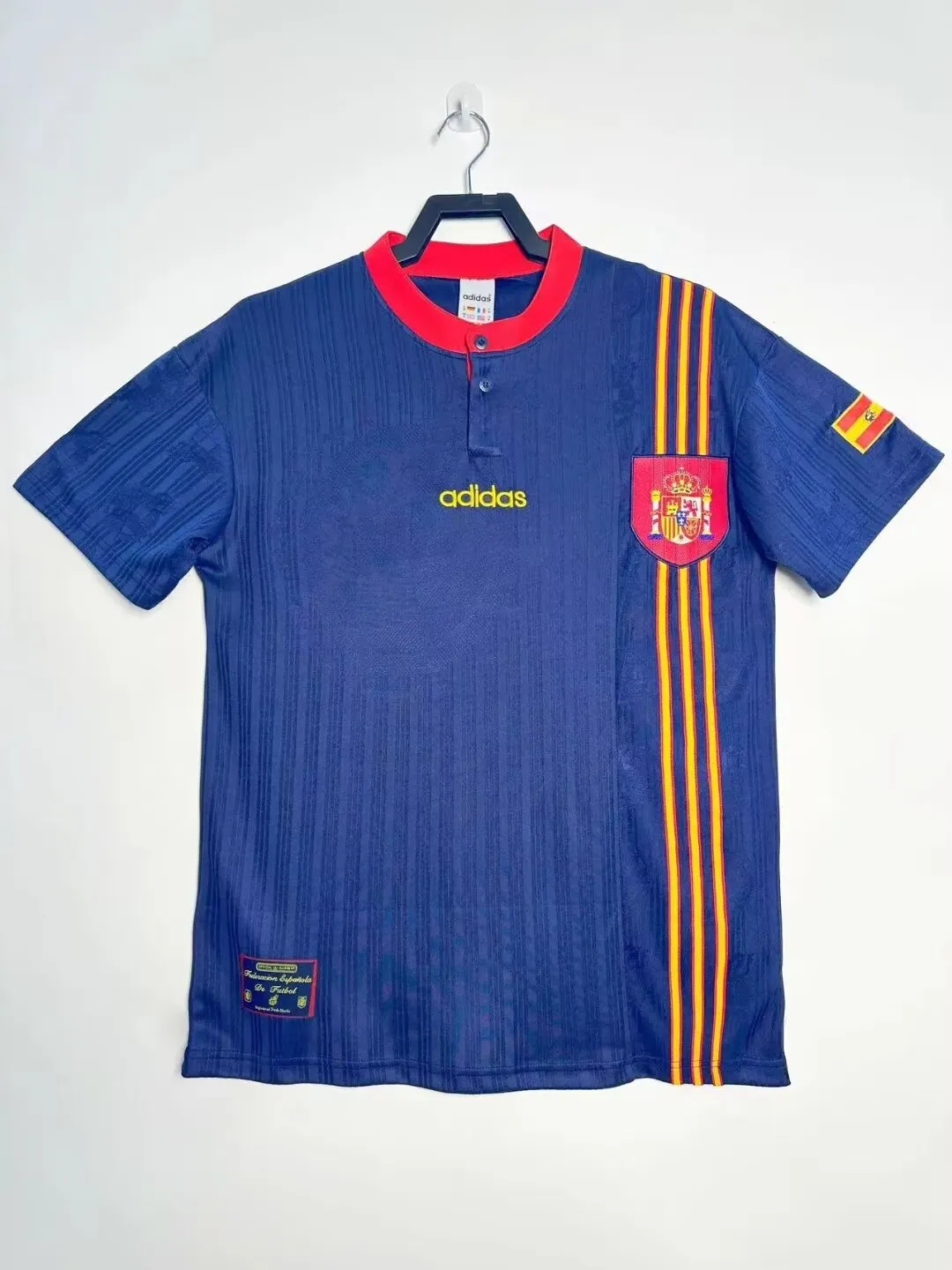 1996 Spain Away Jacquard Retro Jersey 1