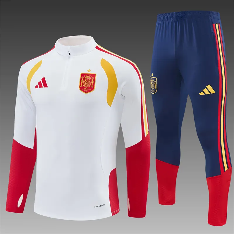 2026-27 Spain White Half-Zip Training Jersey