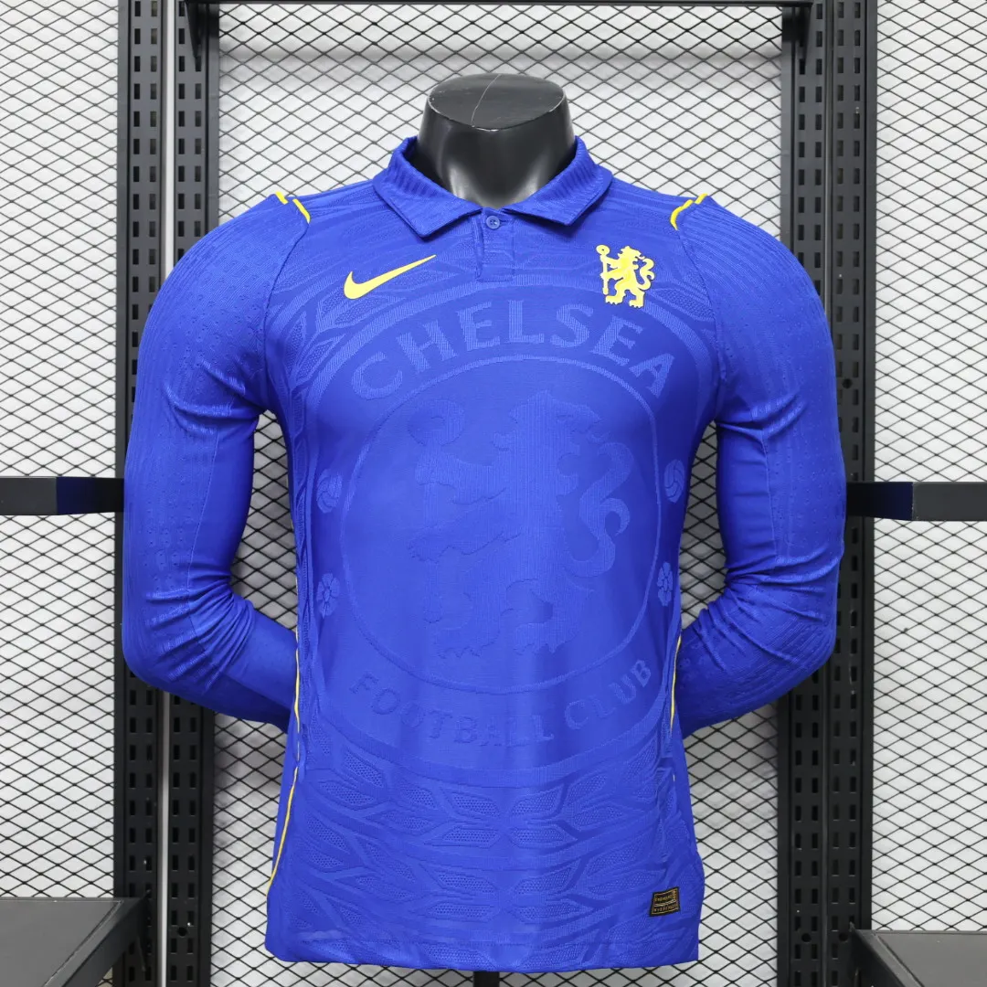 2026-27 Chelsea Home Long-Sleeve Jersey – Player Version 1