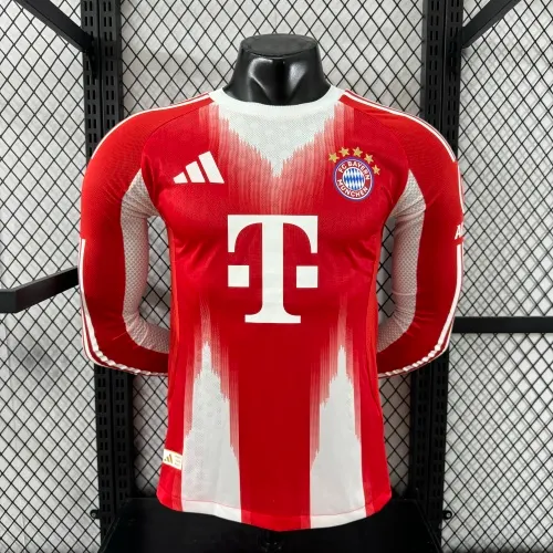 2025-26 Bayern Munich Home Long Sleeve Jersey - Player Edition 1