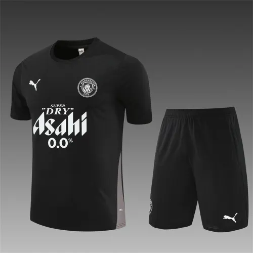 2025-26 Manchester City black short-sleeved training jersey 1