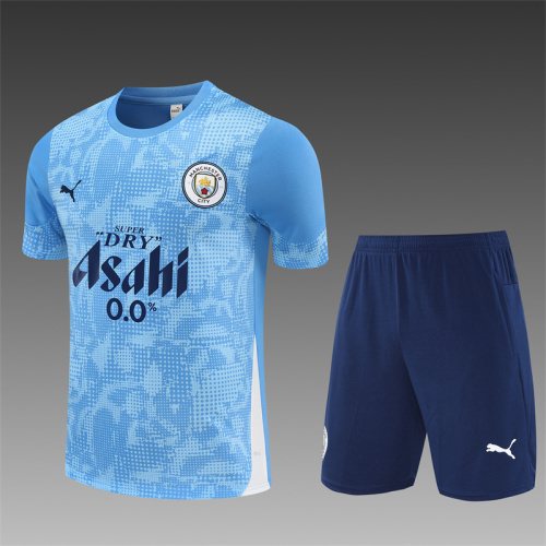 2025-26 Manchester City light blue short-sleeved training jersey 1