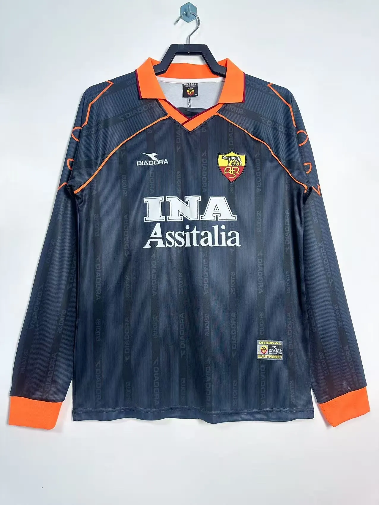 1999-00 Roma Away II Retro Long-Sleeve Jersey 1