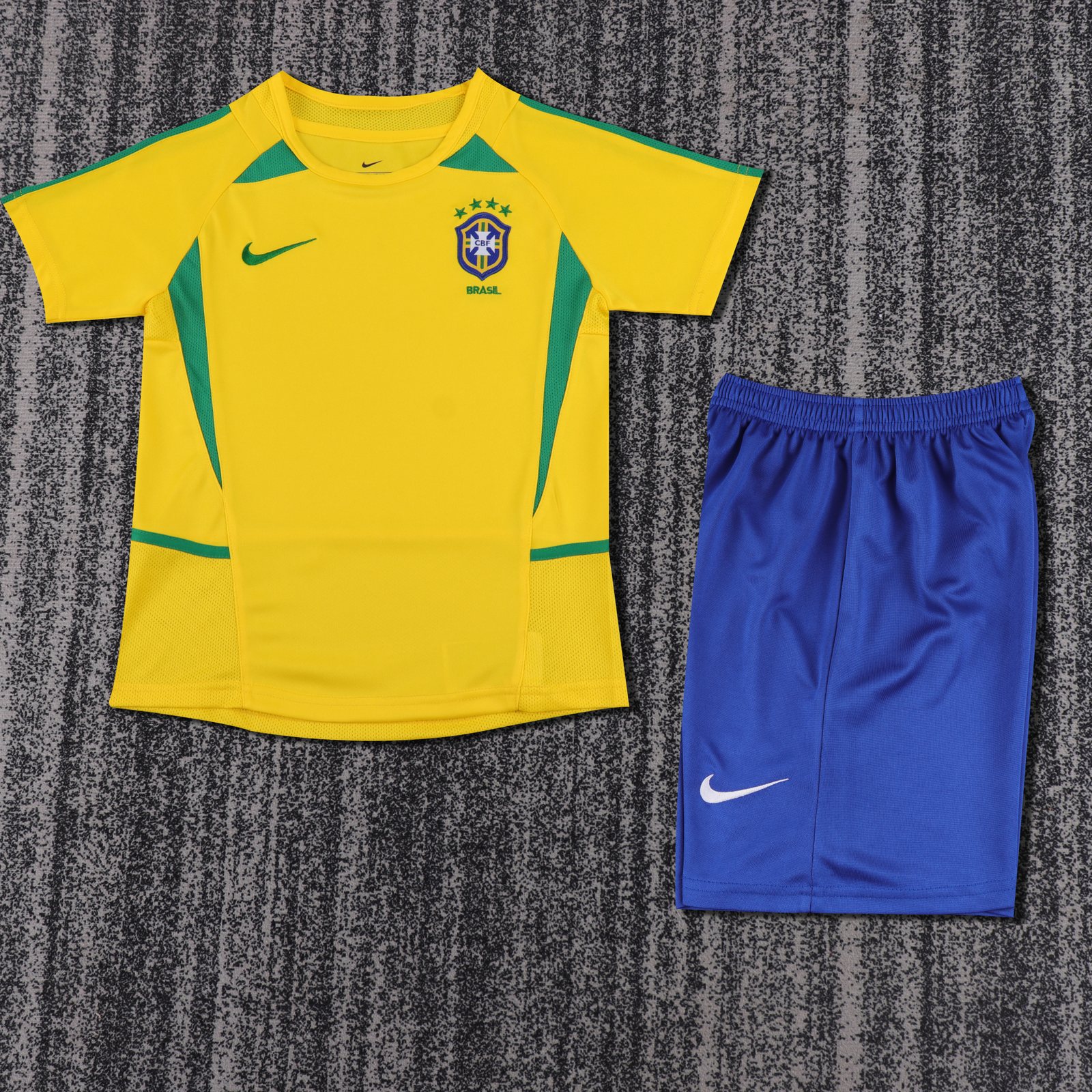 2002 Brazil Home Retro Shirt - Kids 1