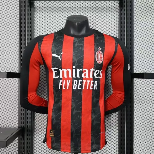 2025-26 AC Home Long Sleeve Jersey - Player Edition 1
