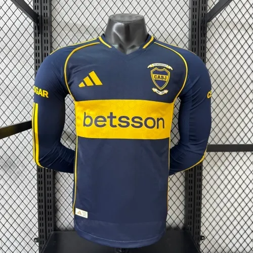 2025-26 Boca Juniors Home Long-Sleeve Jersey - Player Version 1
