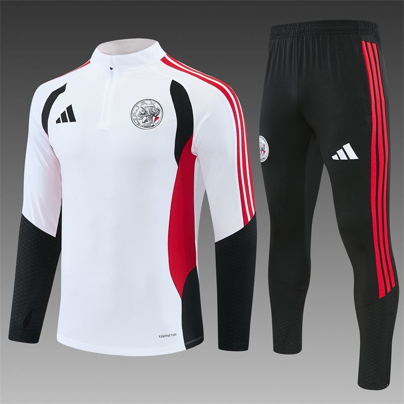 2026-27 Ajax White Half-Zip Training Jersey 1