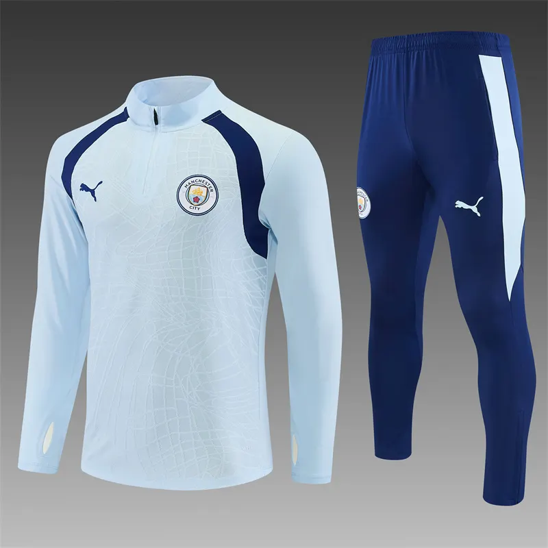 2026-27 Manchester City Light Blue Half-Zip Training Kit