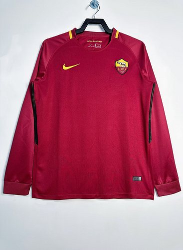 2017-18 Roma Home Long Sleeve Retro Jersey 1